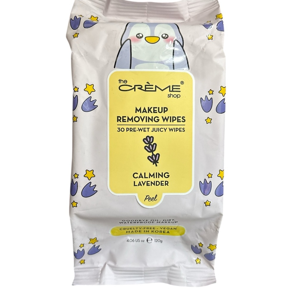 The Creme Shop Calming Lavender Makeup Removing Wipes- NWT